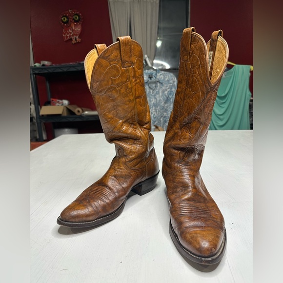 Nocona Other - Vintage Nocona Boot Co. Cat Paw Heel G63497 Brown Cowboy Boots Men’s 8.5D USA